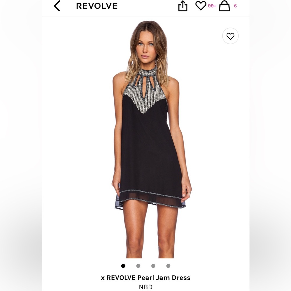 Revolve NBD Pearl Jam dress black